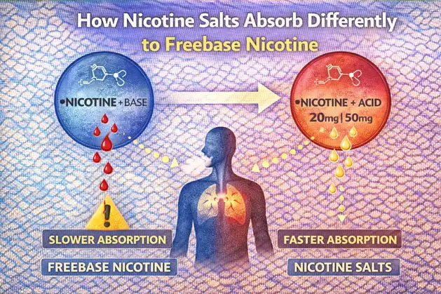 How Nicotine Salts Absorb Differently to Freebase Nicotine