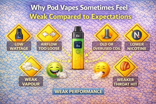 Why Pod Vapes Sometimes Feel Weak Compared to Expectations