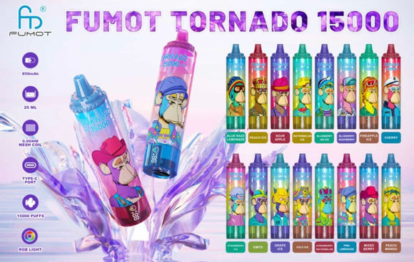 Fumot Tornado 15000 Puffs Disposable Vape | Vape Sales UK