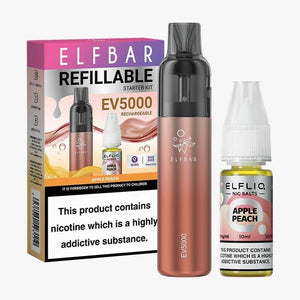 Elf Bar EV5000 Starter Kit & Elfliq Nic Salt 10ml E-Liquid Combo Pack - Vaperdeals