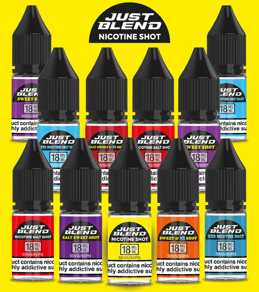 Just Blend Nicotine Shots - Salt Sweet Shot - 18mg/70vg -  Pack of 30