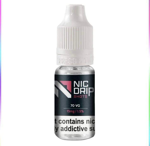 NIC DRIP - 70VG - 15MG - NICOTINE SHOT - Vaperdeals