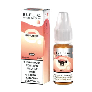 ELF BAR - ELFLIQ - PEACH ICE - 10ML NIC SALT (Box of 10)