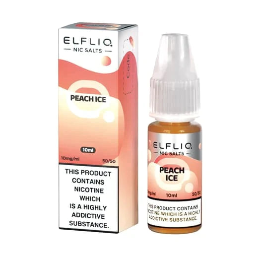 ELF BAR - ELFLIQ - PEACH ICE - 10ML NIC SALT (Box of 10)