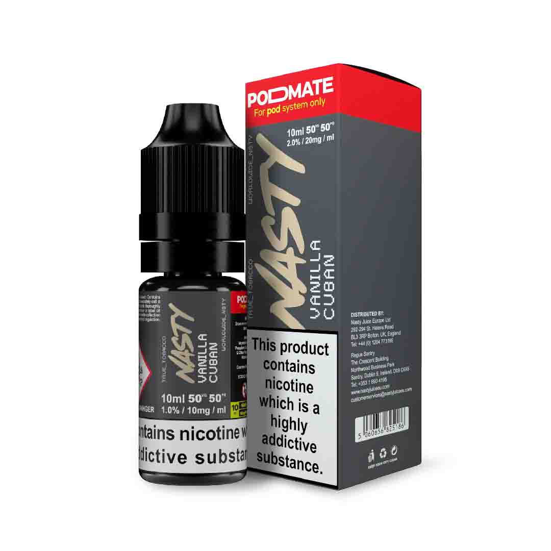NASTY JUICE PODMATE - VANILLA CUBAN - 10ML NIC SALT- (Discontinued)